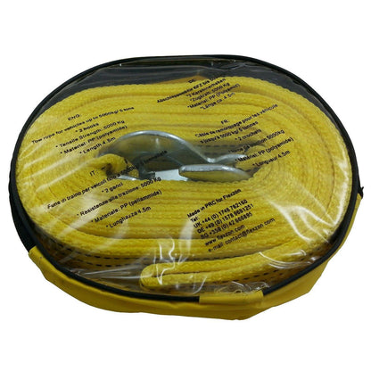 Двойно въже за теглене за лек автомобил, камион, бус - до 5т, дължина 3.5 м, текстил