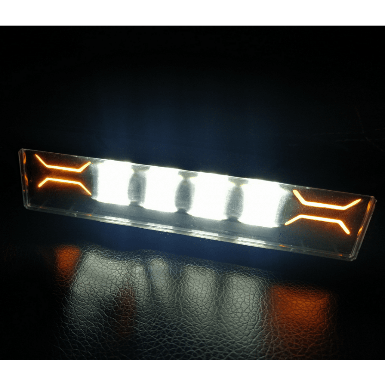 Едноредов SLIM LED бар 15.5см, комбиниран с бяла + жълта светлина, 12/24V