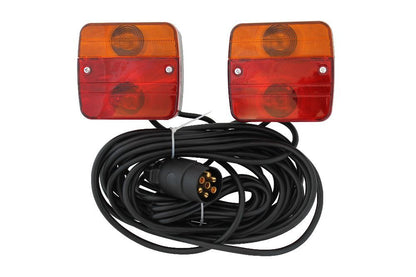 Комплект 2бр универсални стопове с магнит и кабели 7.5M - подходящи за ремарке, колесар, тир и др.