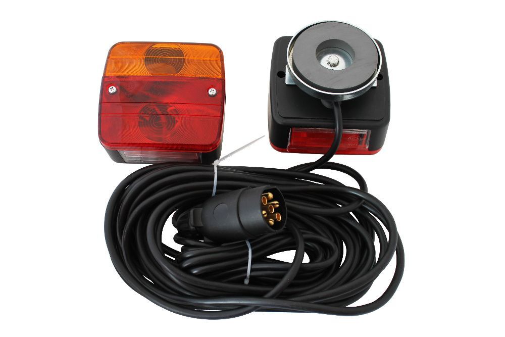 Комплект 2бр универсални стопове с магнит и кабели 7.5M - подходящи за ремарке, колесар, тир и др.