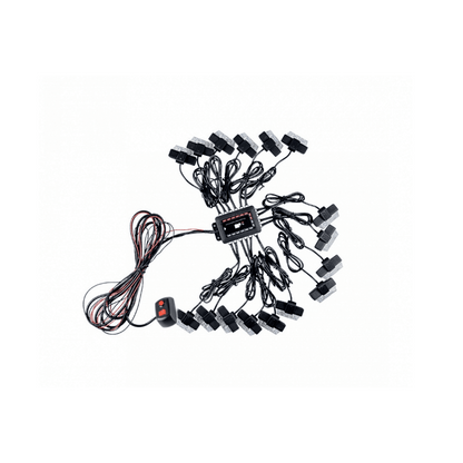 Комплект 16 броя ЛЕД Аварийни светлини с контролер 12V