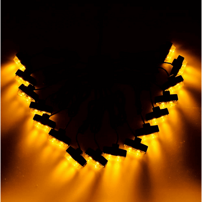 Комплект 16 броя ЛЕД Аварийни светлини с контролер 12V