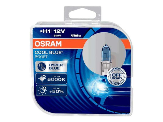 Комплект 2 броя халогенни крушки Osram H1 Cool Blue Boost 12V, 80W, P14.5s, 700lm