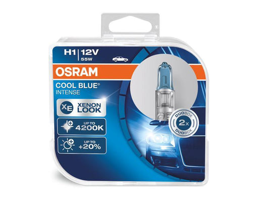 Комплект 2 броя халогенни крушки Osram H1 Cool Blue Intense 12V, 55W, P14.5s