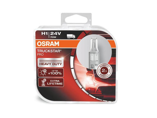 Комплект 2 броя халогенни крушки Osram H1 Truckstar Pro 24V, 70W, P14.5s