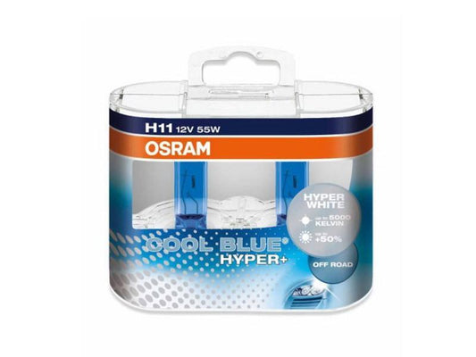 Комплект 2 броя халогенни крушки Osram H11 Cool Blue Hyper+ 12V, 55W, PGJ19-2
