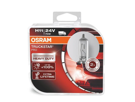Комплект 2 броя халогенни крушки Osram H11 Truckstar Pro 24V, 70W, PGJ19-2
