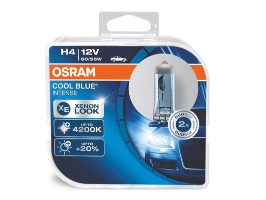 Комплект 2 броя халогенни крушки Osram H4 Cool Blue Intense 12V, 60/55W, P43t