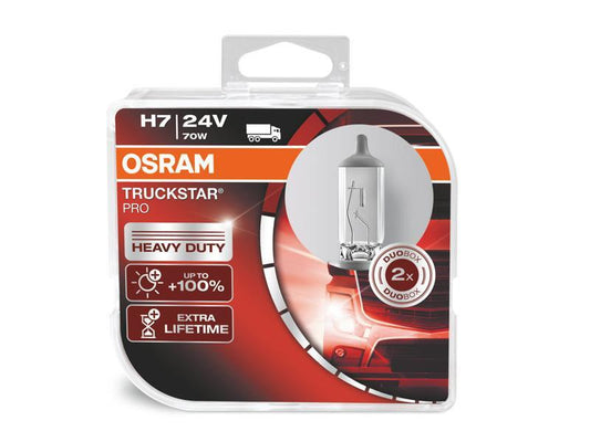 Комплект 2 броя халогенни крушки Osram H7 Truckstar Pro 24V, 70W, PX26d