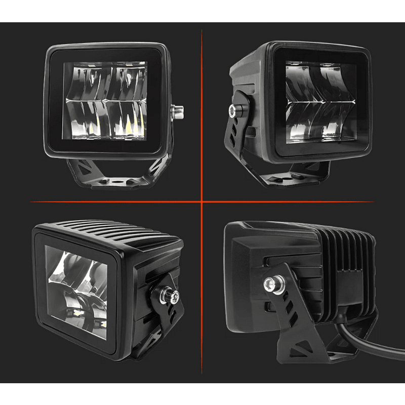 Комплект 2бр LED квадратни работни светлини 40W, Osram LED чип