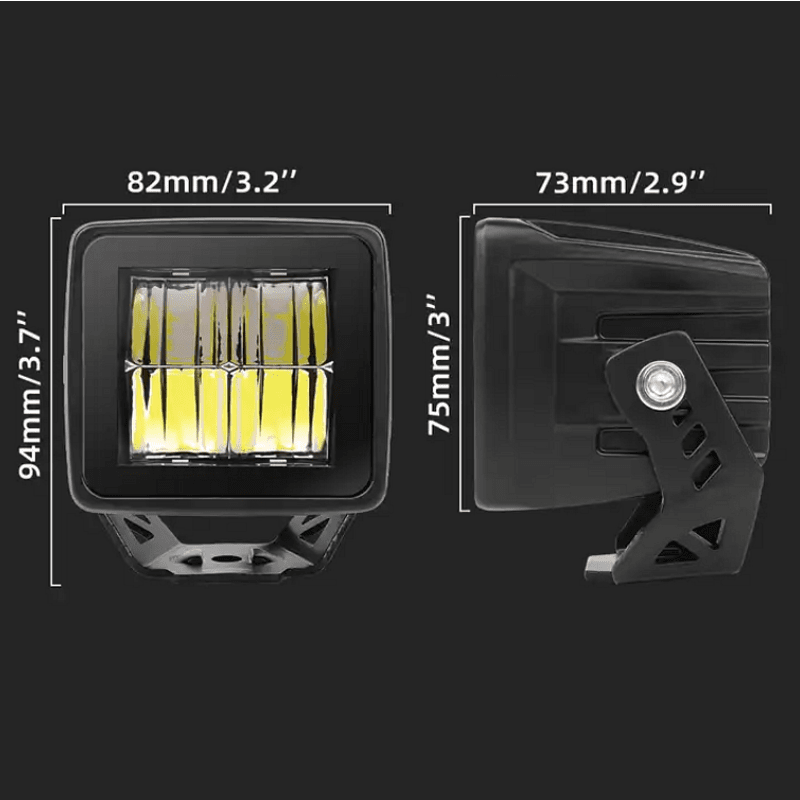 Комплект 2бр LED квадратни работни светлини 40W, Osram LED чип