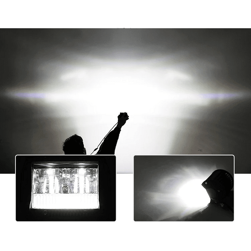 Комплект 2бр LED работни светлини 4" 20W 12/24V, комбинирана светлина