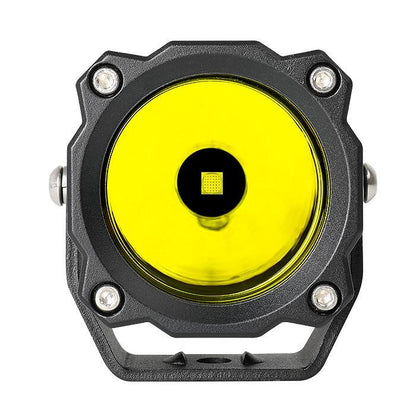 Комплект 2бр Мощни жълти ЛЕД прожектори 3" 60W, 4500lm, 12/24V, Жълта светлина, Светлинен Лъч до 320м