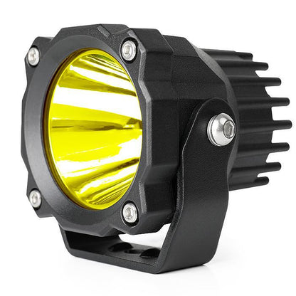 Комплект 2бр Мощни жълти ЛЕД прожектори 3" 60W, 4500lm, 12/24V, Жълта светлина, Светлинен Лъч до 320м