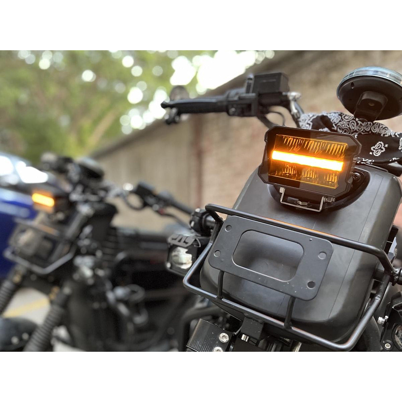 Комплект 2бр правоъгълни LED работни халогени 50W, 2200lm – Бяла + Оранжева светлина, IP67 & IP69K, E-mark