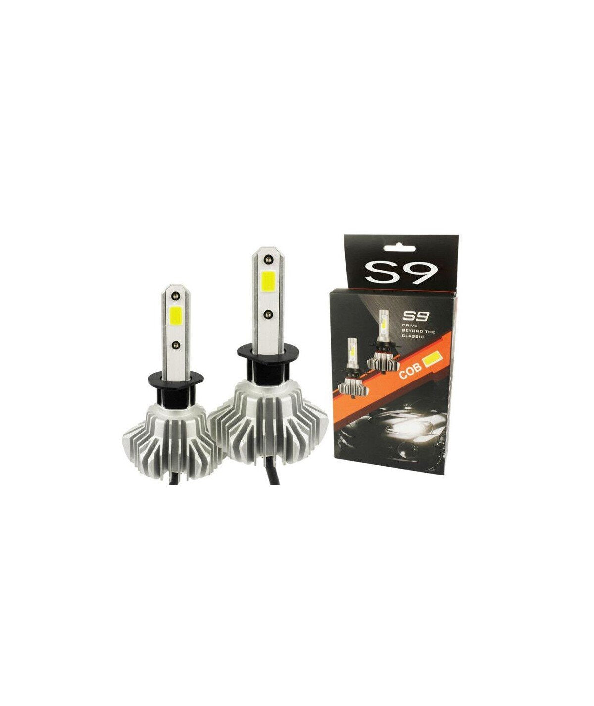 Комплект 2бр S9 LED крушки H4 72W