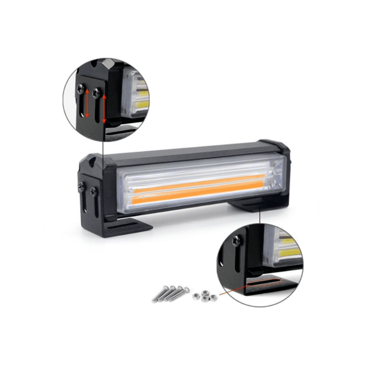 Комплект 2бр сигнална аварийна лампа 16см, С контролер, Блиц Маяк