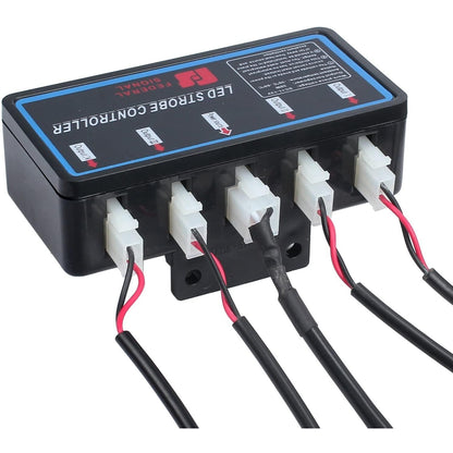 Комплект 4бр аварийни светлини с контролер, Мигаща блиц светлина, 8 режима на работа, 12V