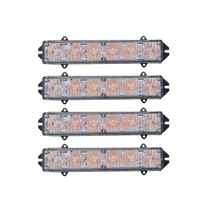 Комплект 4бр аварийни светлини с контролер, Мигаща блиц светлина, 8 режима на работа, 12V