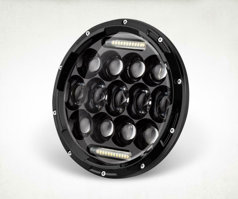 Комплект Кръгли LED фарове 7" 70W H4 букса, къси, дълги и дневни