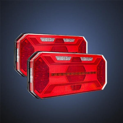 Комплект LED стопове с бягащ мигач, Неон ефект, 12V-24V, 305мм*131мм*60мм, E9