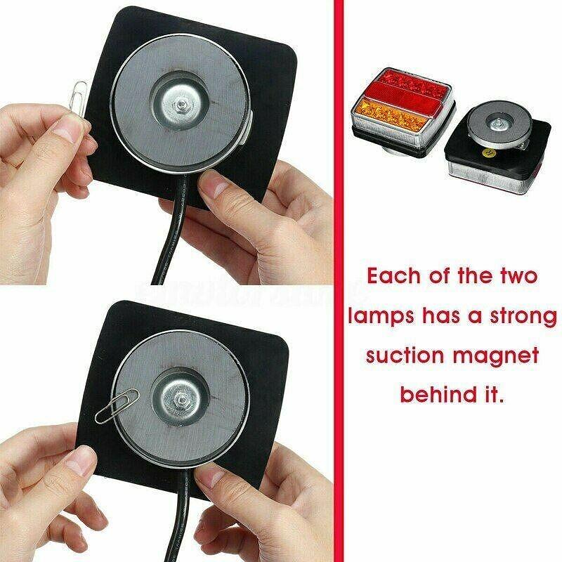 Комплект LED стопове с магнит и кабели 7.5M - подходящи за ремарке, колесар, тир и др.