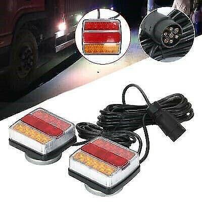 Комплект LED стопове с магнит и кабели 7.5M - подходящи за ремарке, колесар, тир и др.