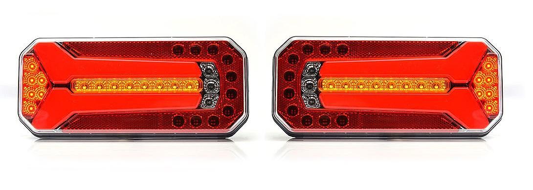 Комплект LED стопове, ляв и десен, 4 функции, Е-Мark, неон ефект, 12V-24V