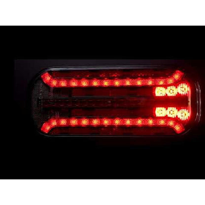 Комплект LED стопове с динамичен мигач + букси и окабеляване, ляв и десен, 7 функции, Е-Мark, 12V-24V