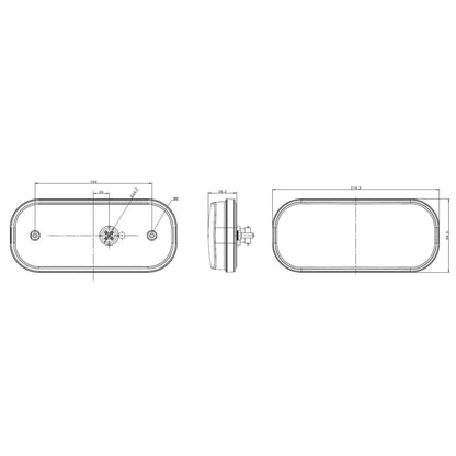Комплект LED стопове с динамичен мигач, ляв и десен, 7 функции, Е-Мark, 12V-24V, с букса