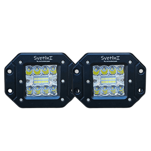 Комплект мощни LED халогени 5" 42W за вграждане в броня