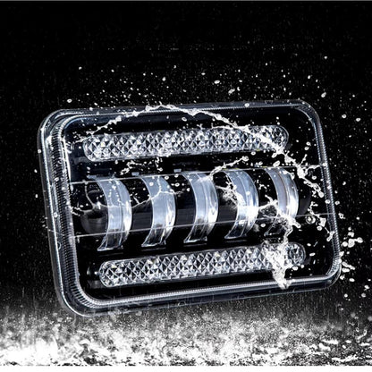 Комплект Правоъгълни 5x7инча LED фарове лампа 12V/24V къси/дълги, DRL дневни светлини и мигач