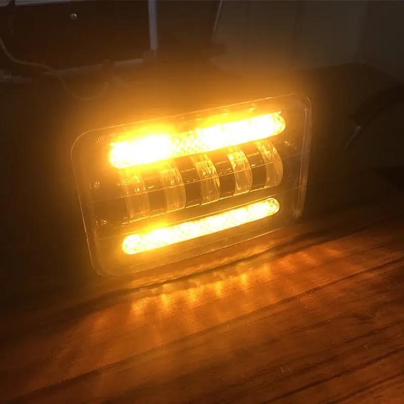 Комплект Правоъгълни 5x7инча LED фарове лампа 12V/24V къси/дълги, DRL дневни светлини и мигач