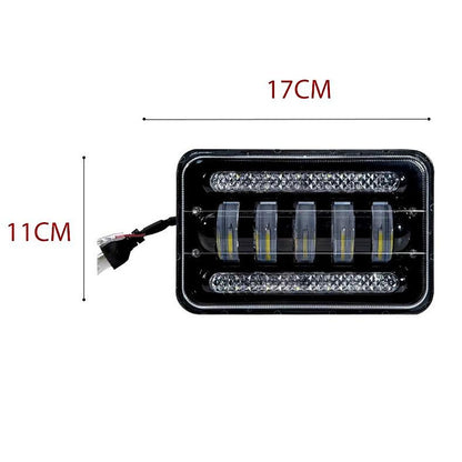 Комплект Правоъгълни 5x7инча LED фарове лампа 12V/24V къси/дълги, DRL дневни светлини и мигач