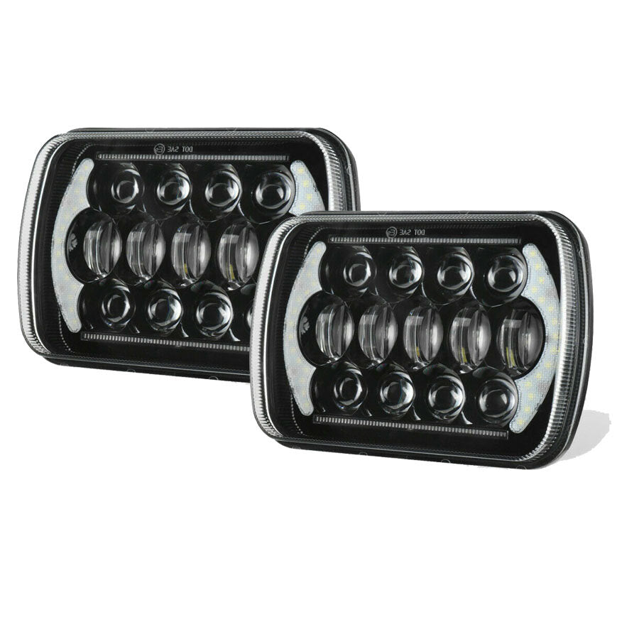 Комплект Правоъгълни LED фарове 5x7" 120W H4 букса, 4 светлини