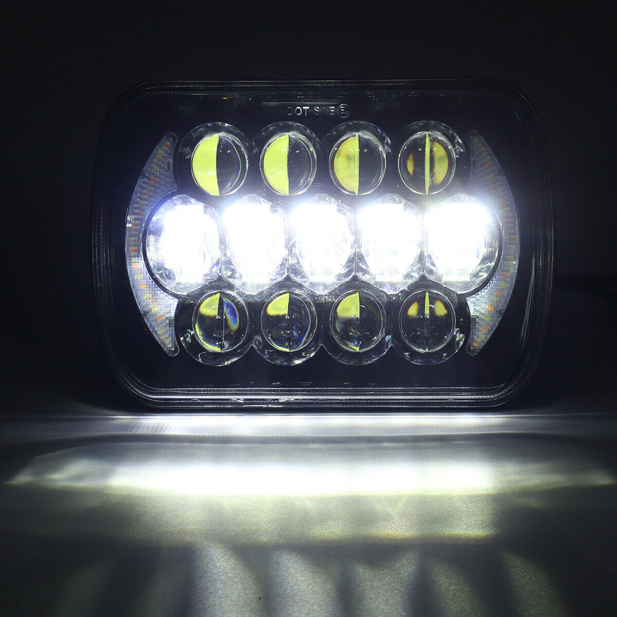 Комплект Правоъгълни LED фарове 5x7" 120W H4 букса, 4 светлини