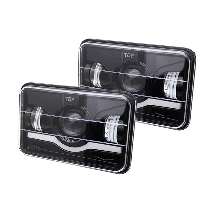 Комплект Правоъгълни LED фарове 4x6" 70W H4 букса, 3 светлини