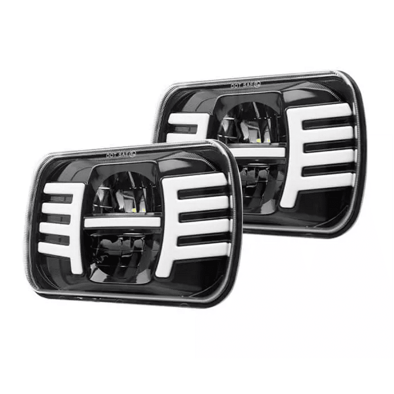 Комплект Правоъгълни LED фарове 5x7" 95W H4 букса, 4 светлини