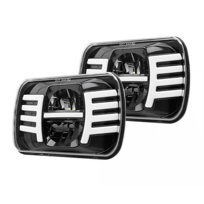 Комплект Правоъгълни LED фарове 5x7" 95W H4 букса, 4 светлини