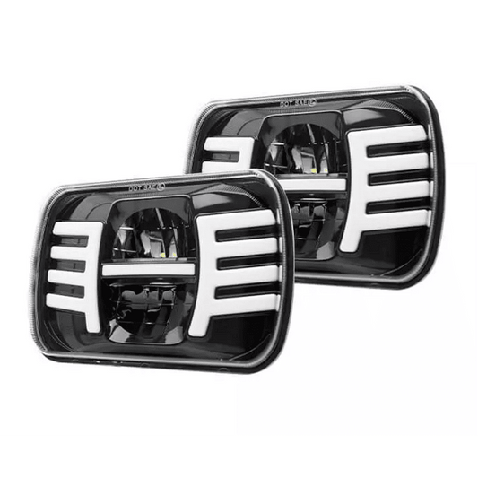 Комплект Правоъгълни LED фарове 5x7" 95W H4 букса, 4 светлини