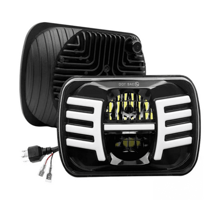 Комплект Правоъгълни LED фарове 5x7" 95W H4 букса, 4 светлини