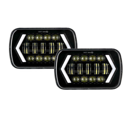 Комплект Правоъгълни LED фарове 5x7" 120W H4 букса, 4 светлини