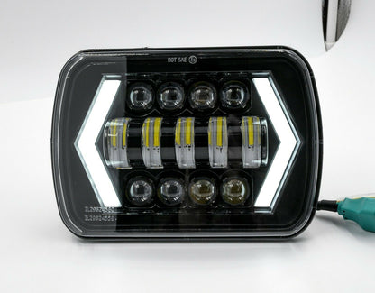 Комплект Правоъгълни LED фарове 5x7" 120W H4 букса, 4 светлини