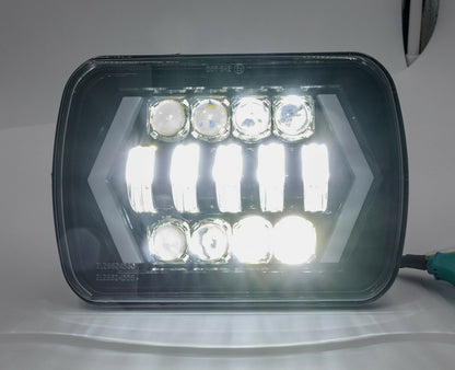 Комплект Правоъгълни LED фарове 5x7" 120W H4 букса, 4 светлини