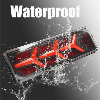 Комплект стопове ляв + десен с динамичен мигач, Неон ефект, 46х12.5см, 24V подходяи за бус, камион, ТИР, ремарке, караванa и др.