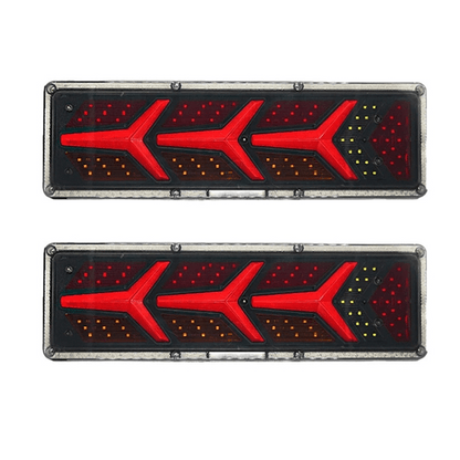 Комплект стопове ляв + десен с динамичен мигач, Неон ефект, 46х12.5см, 24V подходяи за бус, камион, ТИР, ремарке, караванa и др.