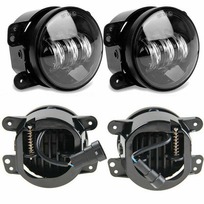 Комплект Универсални Кръгли 4" (100mm) LED халогени за вграждане 30W