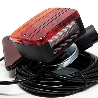 Комплект задни светлини /стопове/ с магнит, букса и кабел 7.5м, 4 функции и рефлектор, 12V/24V