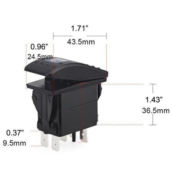 Копче/бутон с надпис STROBE LIGHTS за вграждане 12V - 24V