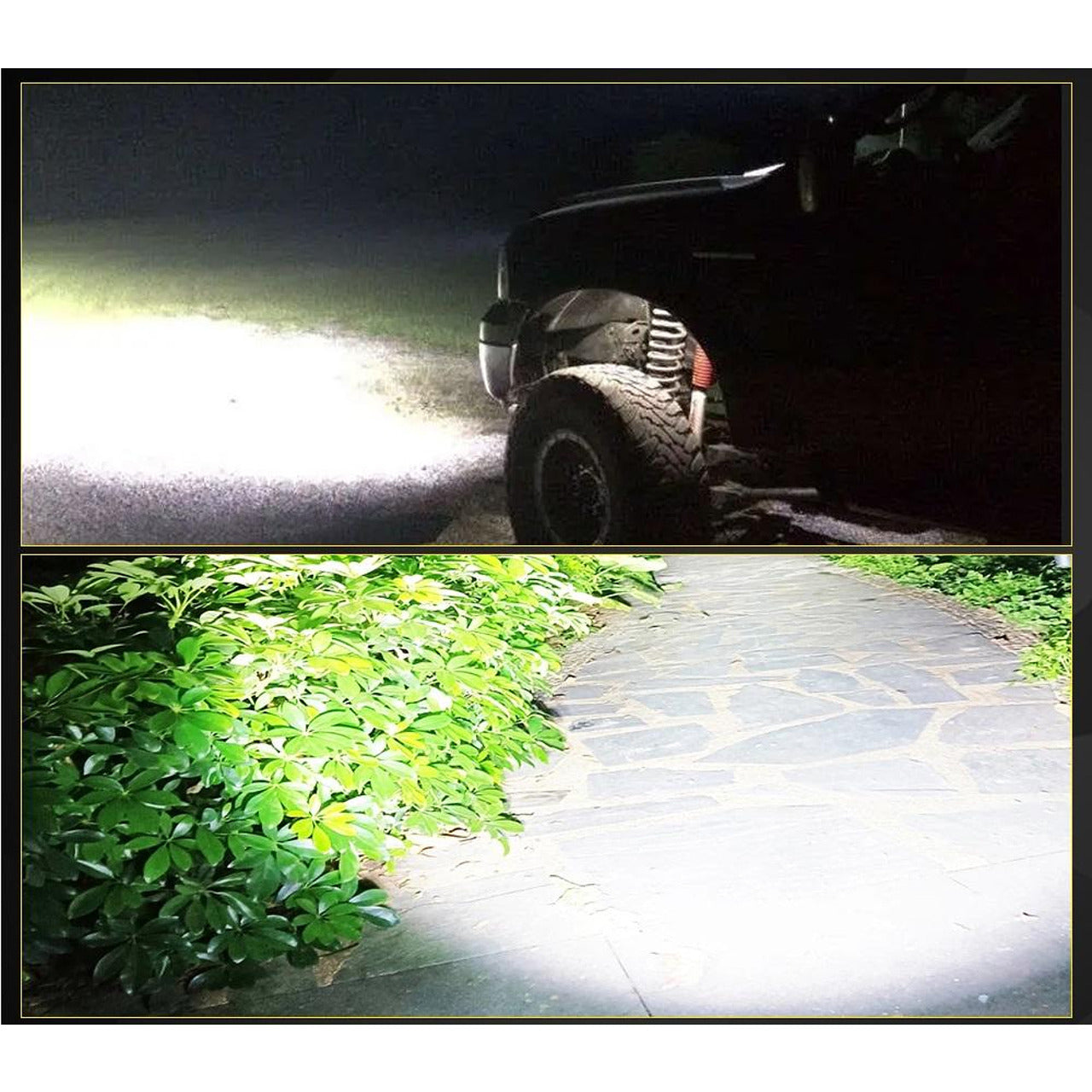 Кръгъл 4” (10см) LED халоген с комбинирана светлина - бяла + оранжева блиц светлина, 45W 12V/24V